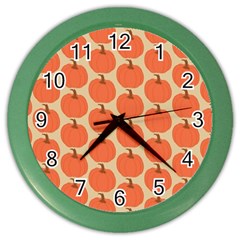 Cute Pumpkin Color Wall Clock by ConteMonfrey