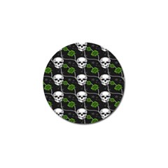 Green Roses And Skull - Romantic Halloween   Golf Ball Marker (10 Pack) by ConteMonfrey