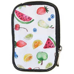 Fruit Summer Vitamin Watercolor Compact Camera Leather Case by Wegoenart