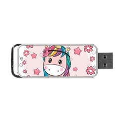 Cartoon Unicorn Fantasy Portable Usb Flash (two Sides) by Jancukart