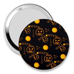 Halloween Background Pattern 3  Handbag Mirrors by Ravend