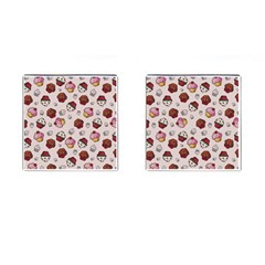 Cake Cupcake Sweet Dessert Food Cufflinks (square) by Ravend