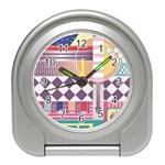 Abstract Shapes Colors Gradient Travel Alarm Clock Front