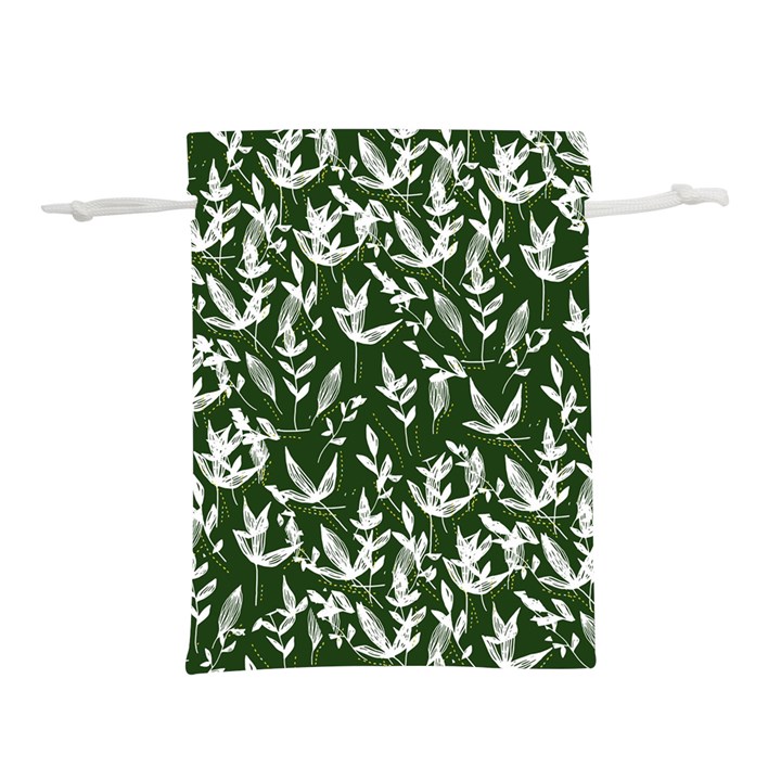 Leaves Pattern Wallpaper Watercolor Lightweight Drawstring Pouch (L)