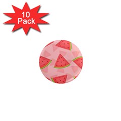 Background Watermelon Pattern Fruit 1  Mini Magnet (10 Pack)  by Wegoenart