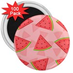 Background Watermelon Pattern Fruit 3  Magnets (100 pack) Front