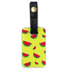 Watermelon Pattern Wallpaper Luggage Tag (one Side) by Wegoenart