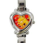 Flower Daisies Bloom Blossom Heart Italian Charm Watch Front