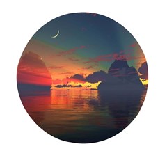 Digital Art Artwork Fantasy Landscape Sky Nature Mini Round Pill Box (pack Of 5) by danenraven