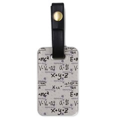 Pattern Wallpaper Math Formula Albert Einstein Luggage Tag (one Side) by danenraven