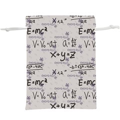 Pattern Wallpaper Math Formula Albert Einstein  Lightweight Drawstring Pouch (xl) by danenraven