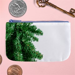 Green Christmas Tree Border Large Coin Purse by artworkshop