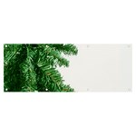 Green Christmas Tree Border Banner and Sign 8  x 3  Front