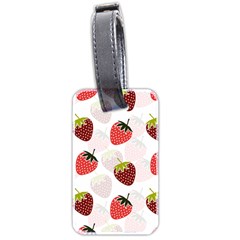 Strawberry Fruit Pattern Background Luggage Tag (two Sides) by Wegoenart