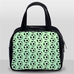 Pattern Ball Soccer Background Classic Handbag (two Sides) by Wegoenart