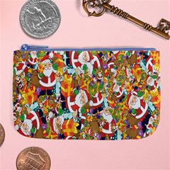 Background-santaclaus-gift-christmas Large Coin Purse by nateshop