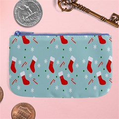 Christmas-pattern -christmas-stockings Large Coin Purse by nateshop