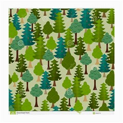 Seamless-forest-pattern-cartoon-tree Medium Glasses Cloth (2 Sides) by nateshop