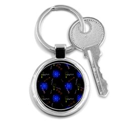 Formula Background Pattern Texture Design Key Chain (round) by Ravend