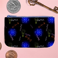 Formula Background Pattern Texture Design Large Coin Purse by Ravend