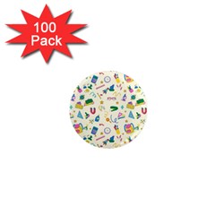 Pattern School Bag Pencil Triangle 1  Mini Magnets (100 Pack)  by Ravend