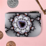 Mandelbrot Fractal Background Template Circle Mini Coin Purse Back