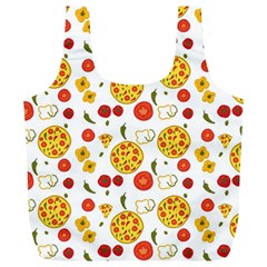 Illustration Pizza Background Vegetable Full Print Recycle Bag (xl) by Ravend