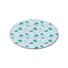 Flower Pattern Wallpaper Seamless Sticker Oval (100 Pack) by Ravend