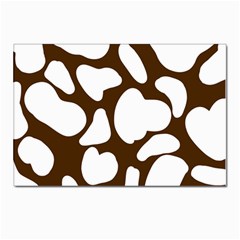 Brown White Cow Postcards 5  X 7  (pkg Of 10) by ConteMonfrey