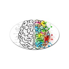 Brain Mind Psychology Idea Drawing Sticker Oval (100 Pack) by Wegoenart