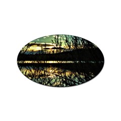 Forest Sunset Dusk Reflection Sticker Oval (100 Pack) by Wegoenart