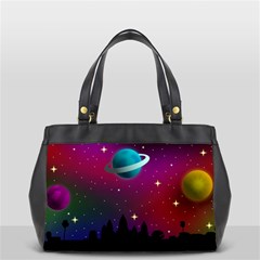 Asteroid Comet Star Space Aurora Oversize Office Handbag by Wegoenart