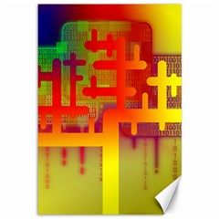 Code Binary System Canvas 12  X 18  by Wegoenart