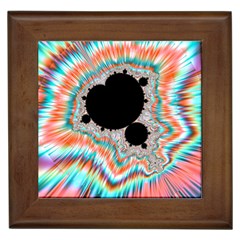 Fractal Abstract Background Framed Tile by Wegoenart