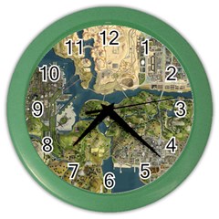 Map Illustration Grand Theft Auto Color Wall Clock by danenraven