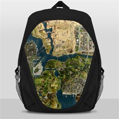 Map Illustration Grand Theft Auto Backpack Bag by danenraven