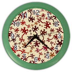 Neuron Nerve Cell Neurology Color Wall Clock by Ravend