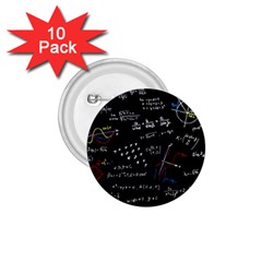 Black Background Text Overlay  Mathematics Formula 1 75  Buttons (10 Pack) by danenraven