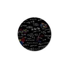 Black Background Text Overlay  Mathematics Formula Golf Ball Marker (4 Pack) by danenraven