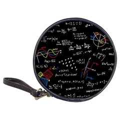 Black Background Text Overlay  Mathematics Formula Classic 20-cd Wallets by danenraven