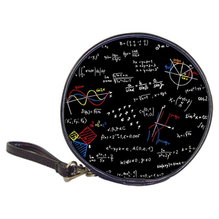 Black Background Text Overlay  Mathematics Formula Classic 20-CD Wallets