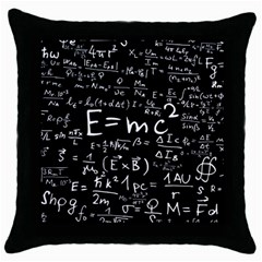 Science Einstein Formula Mathematics Physics Throw Pillow Case (black) by danenraven