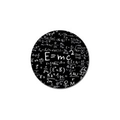 Science Einstein Formula Mathematics Physics Golf Ball Marker (10 Pack) by danenraven