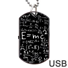 Science Einstein Formula Mathematics Physics Dog Tag Usb Flash (two Sides) by danenraven