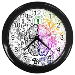 Anatomy Brain Head Medical Psychedelic  Skull Wall Clock (black) by danenraven