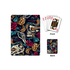 Vintage Art Tattoos Colorful Seamless Pattern Playing Cards Single Design (mini) by Ravend