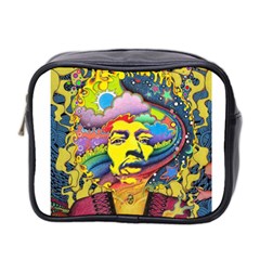 Psychedelic Rock Jimi Hendrix Mini Toiletries Bag (two Sides) by Jancukart