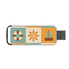 Nautical-elements-collection Portable Usb Flash (two Sides) by Jancukart