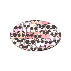 Cute-dog-seamless-pattern-background Sticker Oval (100 Pack) by Jancukart