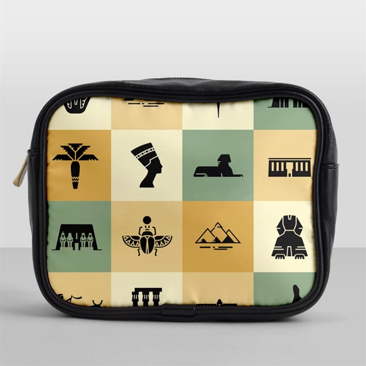 Egyptian-flat-style-icons Mini Toiletries Bag (One Side)